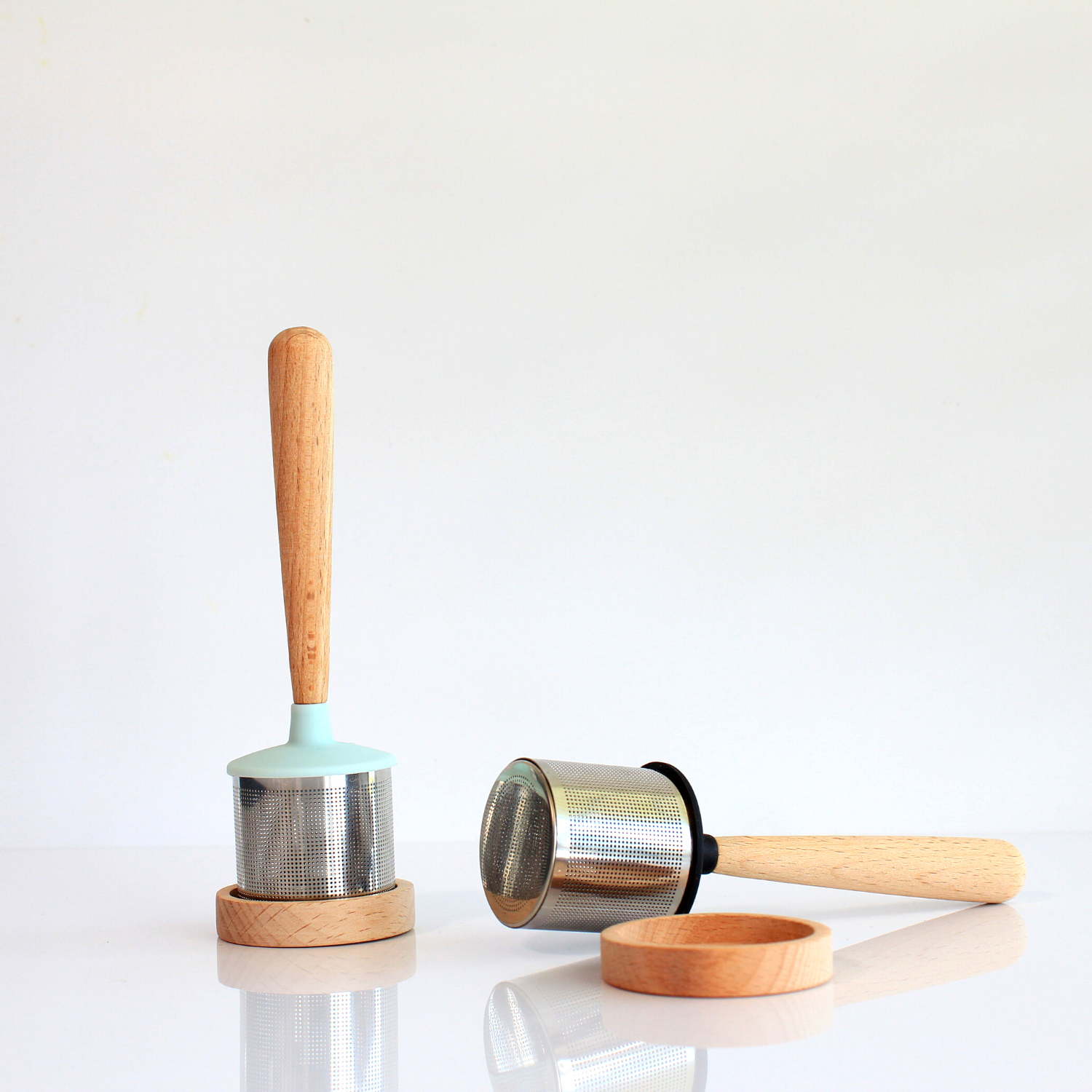 Bamboo & Stainless steel Tea Infuser with Drip Tray