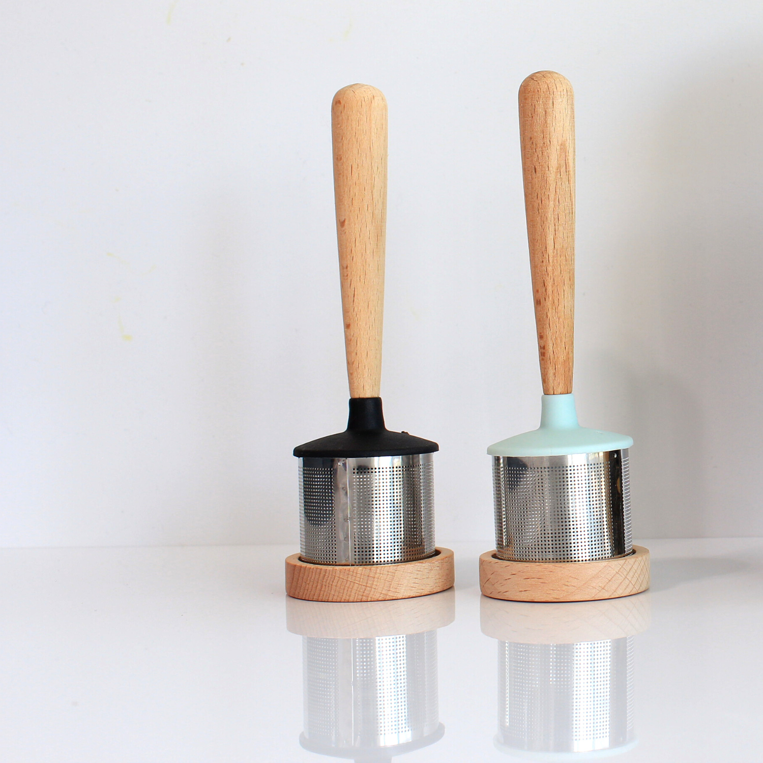 Bamboo & Stainless steel Tea Infuser with Drip Tray